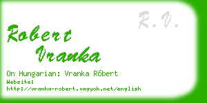 robert vranka business card